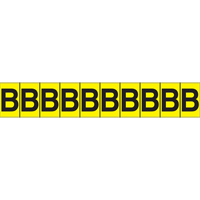 Individual Adhesive Letter Markers, B, 1" H, Black on Yellow Pathway Supply LP