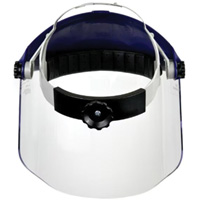 Ratchet Headgear with Faceshield, Polycarbonate, Ratchet Suspension Pathway Supply LP
