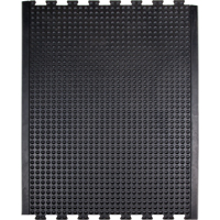 Tapis antifatigue en d&ocirc;me, &agrave; bulles, 3' x 4' x 1/2", Noir, Caoutchouc Pathway Supply LP