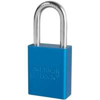 Cadenas de s&eacute;curit&eacute; American Lock, Bleu, Cl&eacute;s identiques, Aluminium, Largeur de 1-1/2" Pathway Supply LP