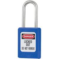 Cadenas de s&eacute;curit&eacute; S31 Zenex, Bleu, Cl&eacute;s identiques, Thermoplastique, Largeur de 1-3/8" Pathway Supply LP