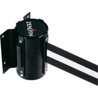Wall Mount Barrier, Steel, Screw Mount, 7', Black/White Tape Pathway Supply LP