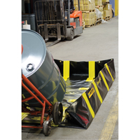 QuickBerm&reg; Containment Berm with Inside Wall Supports, 235 US gal. Capacity, 4' W x 8' L x 12" H, Snap-Up Bracket Pathway Supply LP