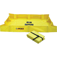 QuickBerm&reg; Lite Containment Berm, 79 gal. Capacity, 4' W x 4' L x 8" H, Snap-Up Bracket Pathway Supply LP