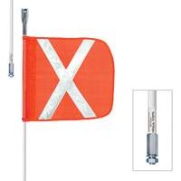 Tiges de s&eacute;curit&eacute; robustes Safety Whip, Fixation Filet&eacute;, Hauteur 8', Orange Pathway Supply LP