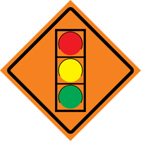 Stop Light Roll-Up Traffic Sign, 29-1/2" x 29-1/2", Vinyl, Pictogram Pathway Supply LP