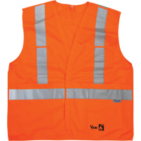 Fire Retardant Safety Vest, High Visibility Orange, Medium/Small, Polyester Pathway Supply LP