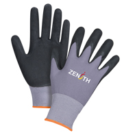 Gants ZX-1 de premi&egrave;re qualit&eacute; compatibles avec les &eacute;crans tactiles, 7/Petit, R&ecirc;vetement Nitrile/Mousse de nitrile, Calibre 15, Enveloppe en Nylon Pathway Supply LP