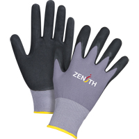 Gants ZX-1 de premi&egrave;re qualit&eacute; compatibles avec les &eacute;crans tactiles, 9/Grand, R&ecirc;vetement Nitrile/Mousse de nitrile, Calibre 15, Enveloppe en Nylon Pathway Supply LP