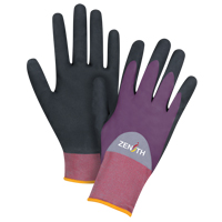 Gants enduits de premi&egrave;re qualit&eacute; ZX-2, 7/Petit, R&ecirc;vetement Nitrile/Mousse de nitrile, Calibre 18, Enveloppe en Nylon Pathway Supply LP