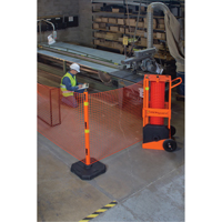 Portable Safety Zone, 100' L, Steel, Orange Pathway Supply LP