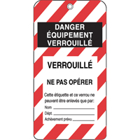 Lockout Tags, Plastic, 3" W x 5-3/4" H, French Pathway Supply LP