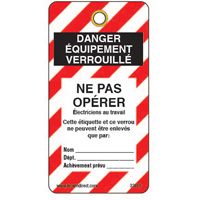 Lockout Tags, Plastic, 3" W x 5-3/4" H, French Pathway Supply LP