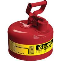 Safety Cans, Type I, Steel, 1 US gal., Red, FM Approved/UL/ULC Listed Pathway Supply LP