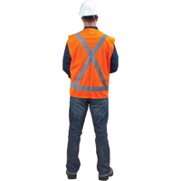 Veste de s&eacute;curit&eacute; pour la circulation, Orange haute visibilit&eacute;, Moyen, Polyester Pathway Supply LP