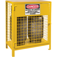 Gas Cylinder Cabinets, 2 Cylinder Capacity, 30" W x 17" D x 37" H, Yellow Pathway Supply LP