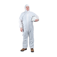 Protective Coveralls, Medium, White, Microporous/Polypropylene Pathway Supply LP