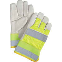 Yellow High-Visibility Superior Warmth Fitters Gloves, Large, Grain Cowhide Palm, Thinsulate Inner Lining Pathway Supply LP