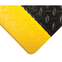 Tapis Tuf Sponge No 452, Losange, 3' x 60' x 1/2", Noir/Jaune, &eacute;ponge en PVC Pathway Supply LP