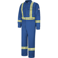 Flame-Resistant Premium Coveralls with Reflective Trim, Size 38, Royal Blue, 12.2 cal/cm² Pathway Supply LP