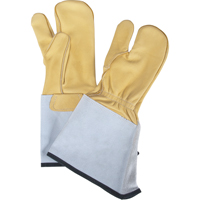 3-Finger Gloves, Medium, Grain Cowhide Palm Pathway Supply LP