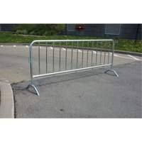 Portable Barrier, Interlocking, 102" L x 40" H, Silver Pathway Supply LP