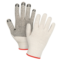 Lightweight Dotted String Knit Gloves, Poly/Cotton, Single Sided, 7 Gauge, Small Pathway Supply LP