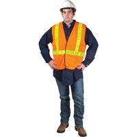 Veste de s&eacute;curit&eacute; pour la circulation d&eacute;tachable en cinq points, Orange haute visibilit&eacute;, Grand, Polyester Pathway Supply LP