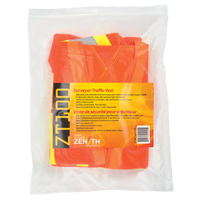 Surveyor's Safety Vest, High Visibility Orange, Large, Polyester Pathway Supply LP