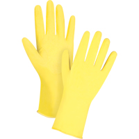 Canary Yellow Chemical-Resistant Gloves, Size 7, 12" L, Latex, Flock-Lined Inner Lining, 15-mil Pathway Supply LP