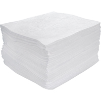Premium Meltblown Sorbent Pads, Oil Only, 15" x 17", 30 gal. Absorbancy Pathway Supply LP