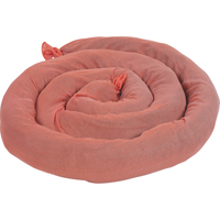 Remblais tubulaires absorbants, Mati&egrave;res dangereuses, Absorption 50 gal., 3" la x 8' lo, Pqt de 15 Pathway Supply LP