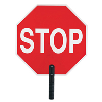 "Stop" Traffic Sign, 18" x 18", Plastic, English with Pictogram Pathway Supply LP