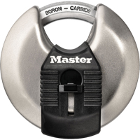 Magnum&reg; Disc Padlock, Silver, Keyed Different, Hardened Steel, 2-3/4" Width Pathway Supply LP