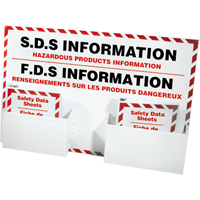 Postes d'information de fiches de donn&eacute;es de s&eacute;curit&eacute;, Anglais & français, Compris reliures Pathway Supply LP