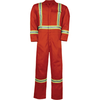 Unlined Hi-Vis Coveralls, Size Small, Orange Pathway Supply LP