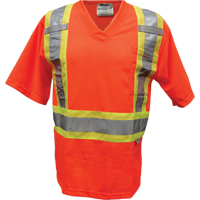 Mesh Safety T-Shirt, Polyester, Small, Orange Pathway Supply LP