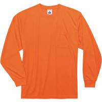 Chandail &agrave; manches longues non certifi&eacute; GloWear 8091, Polyester, Petit, Orange haute visibilit&eacute; Pathway Supply LP