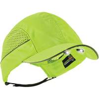 Skullerz&reg; 8960 Short Brim Bump Cap with LED Lighting, High Visibility Lime Green Pathway Supply LP