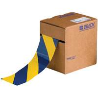 ToughStripe&reg; Floor Marking Tape, 3" x 100', Polyester, Blue and Yellow Pathway Supply LP