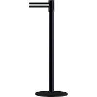 Montant pour barri&egrave;re Slimline TensaBarrier, Acier, 38" h, Ruban Noir/Blanc, Longueur du ruban 7,5' Pathway Supply LP