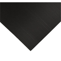 Tapis ondul&eacute; pour tableau de contr&ocirc;le no 702, 2' la x 10' lo, 1/4" &eacute;paisseur, Noir, PVC Pathway Supply LP