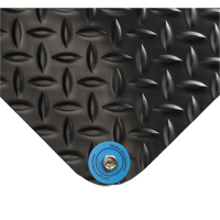 Tapis conducteur d'&eacute;lectricit&eacute; no 786, 2' la x 3' lo x 15/16" &eacute;p, PVC, Losange, Noir Pathway Supply LP