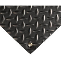 Tapis conducteur d'&eacute;lectricit&eacute; no 785, 3' la x 10' lo x 5/32" &eacute;p, PVC, Losange, Noir Pathway Supply LP