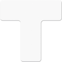 Marqueurs all&eacute;g&eacute;e/5S Armor Stripe, T, 6" lo x 6" la, Blanc, Plastique Pathway Supply LP