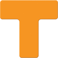 Marqueurs all&eacute;g&eacute;e/5S Armor Stripe, T, 6" lo x 6" la, Orange, Plastique Pathway Supply LP