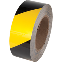 Ruban de marquage pour plancher Tuff Mark, 2" x 100', Polyester, Noir et jaune Pathway Supply LP