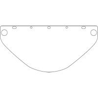 Dynamic Die Cut Faceshield Visor, PETG, Clear Tint Pathway Supply LP