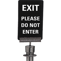 "Exit: Please Do Not Enter" Crowd Control Sign, 11" x 7", Plastic, English Pathway Supply LP