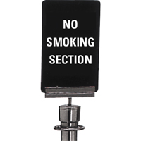 "No Smoking" Crowd Control Sign, 11" x 7", Plastic, English Pathway Supply LP